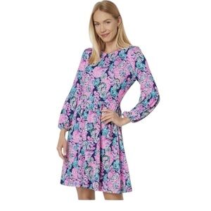 Lilly Pulitzer Auralia oyster bay shroom with a view dress size XL